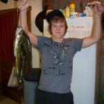 Chris was the fishing champ.