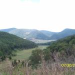 View from the top of the dam.Boys